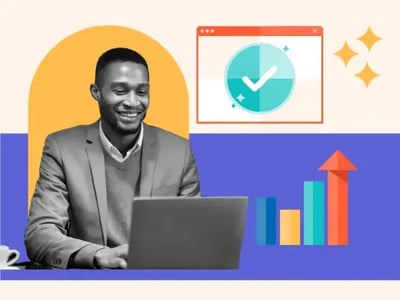 Man checking ecommerce website performance on his laptop